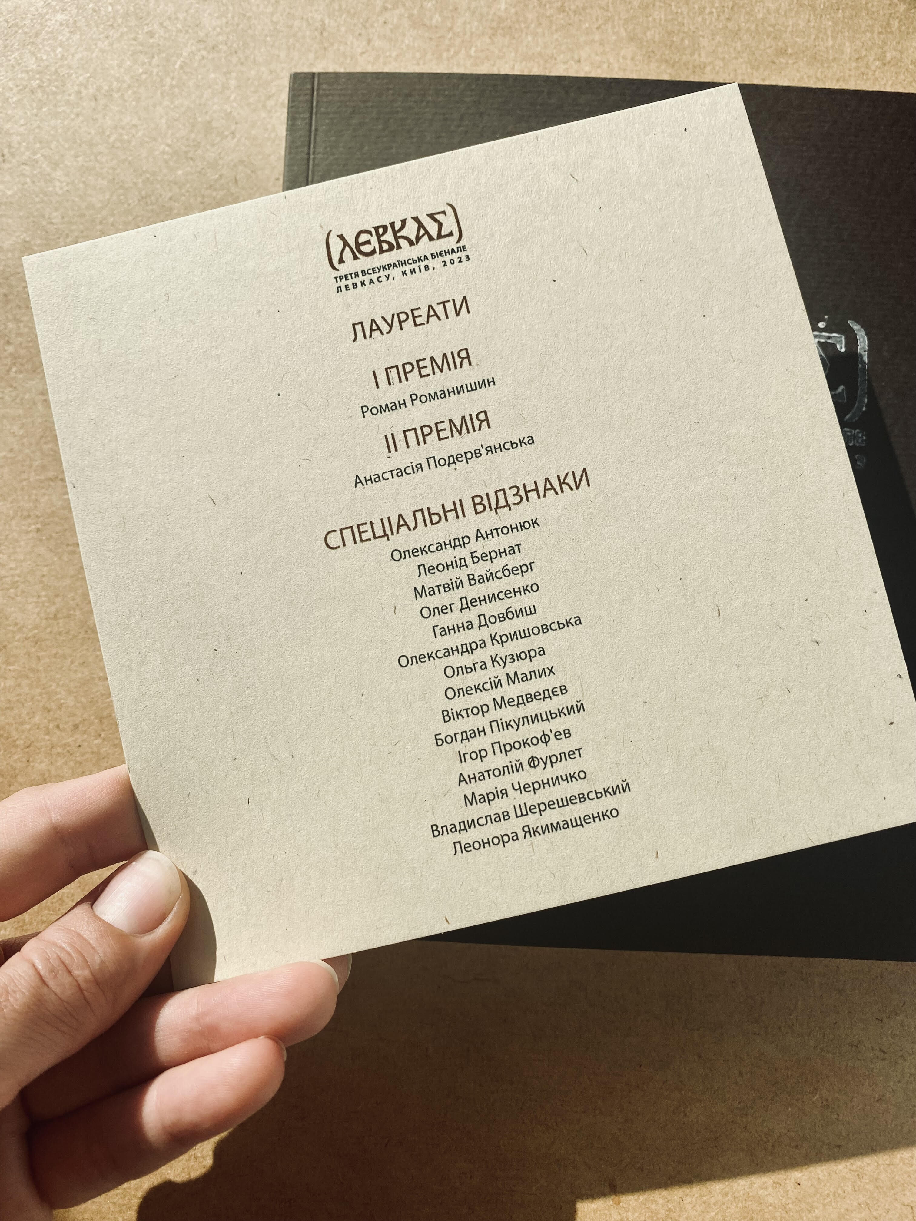 THE WORK "MY BALANCE" RECEIVED A SPECIAL AWARD AT THE LEVKAS BIENNIAL
